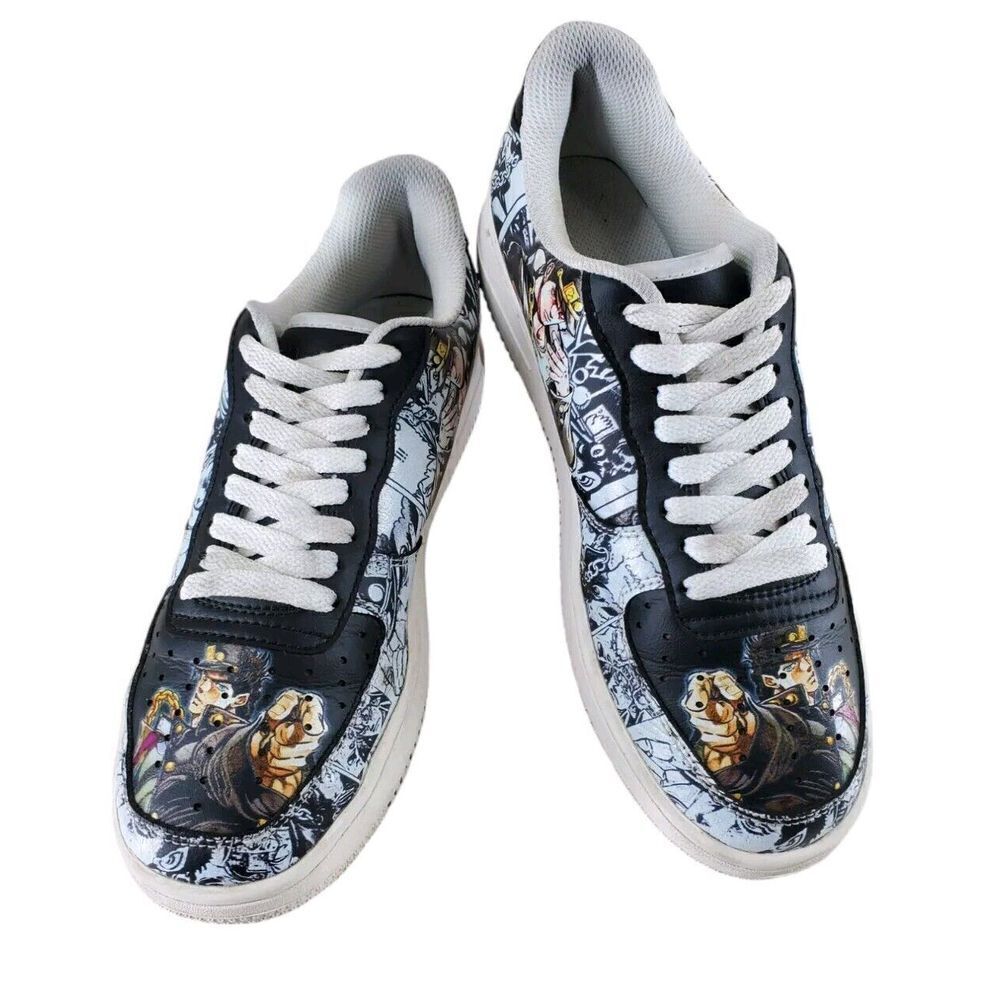 JJBA Jotaro Kujo Manga Style Sneakers Air Force Sz 39 Youth 6.5 Womens 8.5